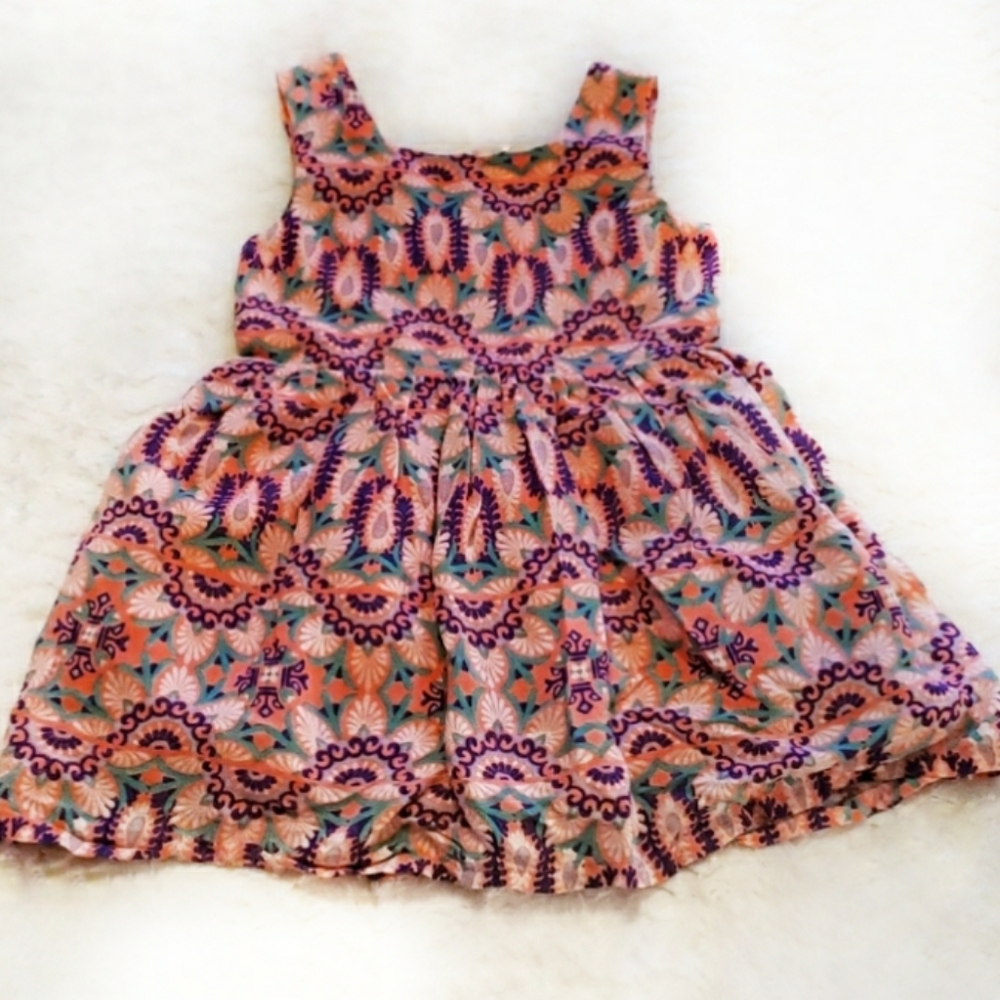 🎀Girls ZaLij purple dress w/cutout back euc